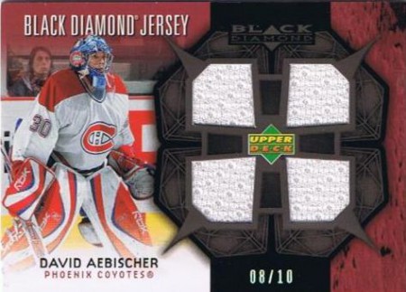 2007-08 BLACK DIAMOND QUAD JERSEYS BLACK 08/10 