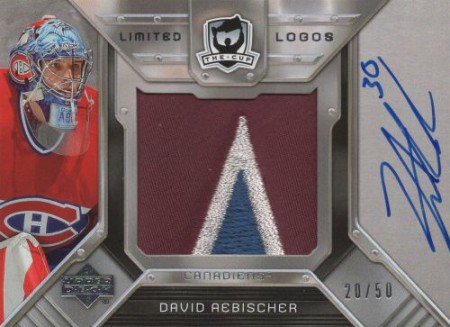 2006-07 The Cup Limited Logos David Aebischer logo patch auto /50